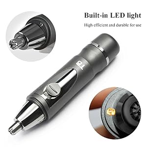 TOUCHBeauty Nose Trimmer, Ear Hair Trimmer Battery Operated Stainless Steel Dual-Edge Blades Facial Hair Groomer with… - Image 4