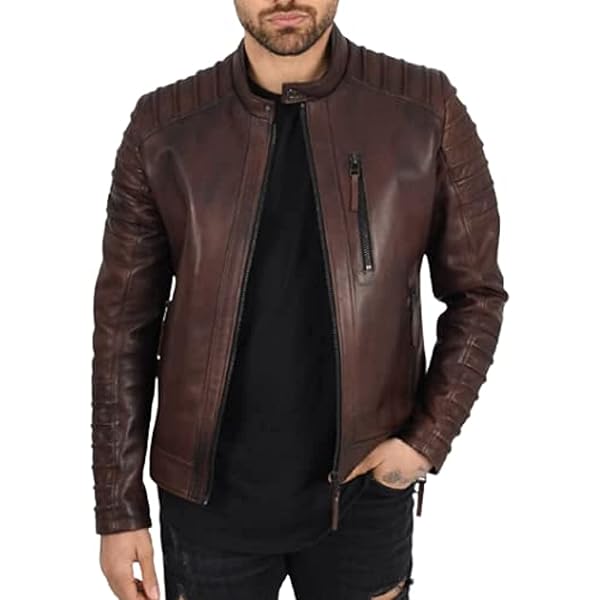 épine leather jacket （ damage brown ） JLE6021 Leather Jacket Drifter Brown - Made for Riding