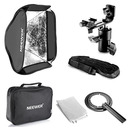 Neewer 24"x24"/60x60cm Honeycomb Grid Flash Softbox Diffuser with L-type Bracket and Bag for Nikon SB-600,SB-800,SB-900,SB-910,Canon 380EX,430EXII,550EX,580EX II,600EX-RT,Neewer TT560 Speedlite