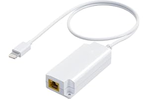 PROCET POE SYSTEM PROCET PoE to Lightning Converter Adapter RJ45 to Lightning PoE 5V 10W PoE Power Supply Ethernet Adapter, 100Mbps Network Speed for iPad, iPhone/iPod