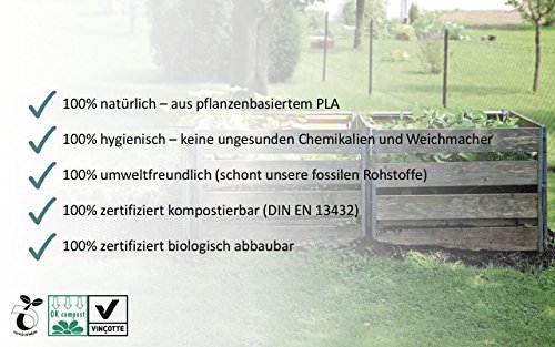 30L kompostierbare Müllbeutel | 50 Bio-Müllbeutel | 100% zertifiziert kompostierbar | biologisch abbaubar | Müllsack | Casparo Eco Design - 3