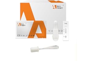 AREA LAB Test Salivare THC cut-off 3,5 ng/ml - Test Antidroga Cannabis e Marijuana - Rilevazione Droga Saliva - Kit Rapido e Affidabile - Sensibilità Cut-Off 3,5 ng/ml - Risultati in 5 Minuti - Certificato CE