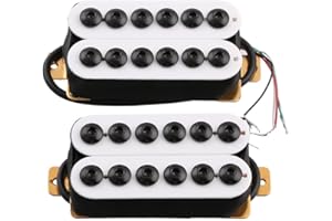 LYWS Tonabnehmer für E-Gitarre, Humbucker, Hals und Steg, Keramik, Weiß