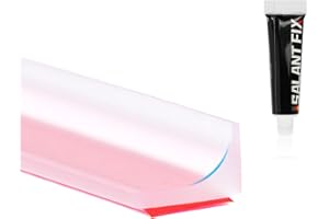 FLINTRONIC Prostokątna listwa zabezpieczająca przed progiem prysznica, samoprzylepna, uszczelka prysznicowa, ochrona przed progiem, blokada wody pod prysznic