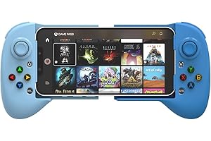 ShanWan Manette Smartphone pour Android/iOS, Manette Telephone avec Fonction de Mappage, Manette de Jeu Mobile Bluetooth pour PS Xbox Cloud Steam Link GeForce Now MFi Apple Arcade Games Bleu