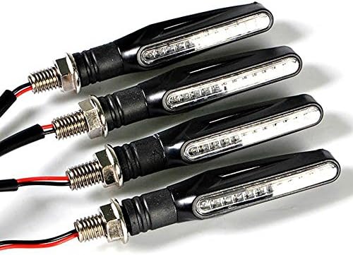 ShenLang Universal Chrome Turn Signals Bulb Lamps Round Bullet Front Rear for Kawasaki Custom Bike Cruiser (2 PCS)