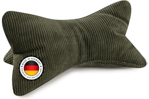 ‎BONVIONN Selma Reading Bone Cord Look Ergonomic Shape for Neck or Lumbar Support Flexible Support for Books, E-Books or Tablets (Dark Green)