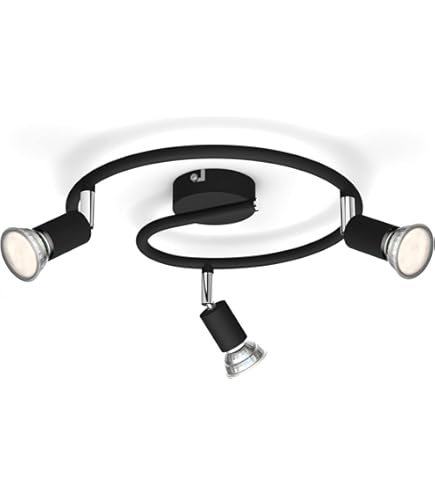 Lampada A Soffitto Philips Deltoid - 3 Faretti Orientabili, Senza Lampadine, Bianco, 28W Ciascuno - 2