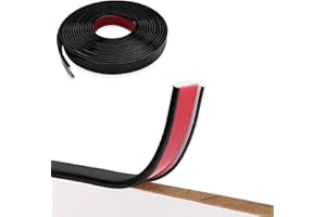 ZOSPPEI Bande de Chant de Meuble en Forme de U,5M de Bandes de Chant Flexibles à décoller et à Coller,Bandes de Chant Auto-adhésives,Bandes de Chant de Meuble pour Table,Restauration de Meuble (20mm,Noir)