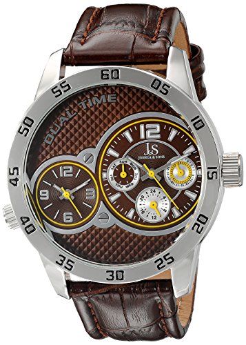 Joshua Sons & Sveglia con movimento al quarzo giapponese JS97BR 49 mm