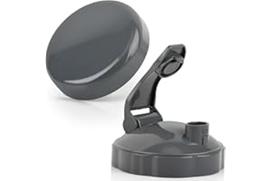 TIMESETL 2Pcs Couvercles de Rechange Convient pour Nutribullet, Rechange pour Couvercle Rabattable Compatible avec Nutribullet 600 et 900w, Couvercle Flip Top to Go et Couvercle Plat d'étanchéité