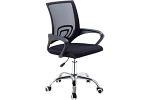 FENIXSHOP24 - Sedia da ufficio scrivania con Rotelle Girevoli e braccioli ergonomica e con altezza regolabile imbottita e rete traspirante FC-05