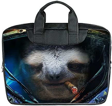 Custom 13.4 Inch Imported Fabric Laptop Stylish Portable Shoulder Messenger Business Bag Diy Sloth Design