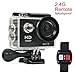 Price comparison product image Sports Action Camera Waterproof Wrist Remote - Full 1080p HD Wifi Sports Cam - Carrying Case - 2 inch Screen - Head Strap - 20 Accessories Included - Black