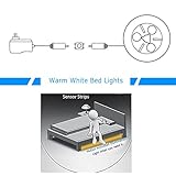 Bewegung aktiviert Bett Licht, Vansky® flexible LED-Streifen Bewegungssensor Nachtlicht Nachttischlampe Beleuchtung mit automatischer Abschaltung Timer (Warmweiß) - 4