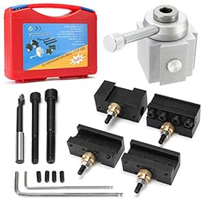 Kit Portautensili A Cambio Rapido Per Mini Tornio – Posta Attrezzi In Lega Di Alluminio, Compatibile Con Vari Mini Torni - 3