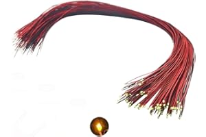 Vrabocry 20 Stk 0805 Gelb SMD Mikro 20mA LED Dioden gelötete Mini LED Leuchtdiode mit 30CM länge Mikrolitzenleitungen für DIY Modellbau Dekor