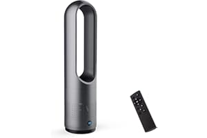 JT2D-Ventilador calefactor torre sin aspas,purificador aire 10 velocidades,refrigerador multiplicador aire para dormitorio,control remoto de 6 m,sensación de viento de 8 velocidades y temporizador 8h