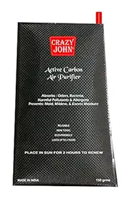 CRAZY JOHN Non Electric Active Carbon Air Purifiers Activated Coconut Shell Charcoal Odour Allergens Pollutants Removers for Car Washrooms Closets