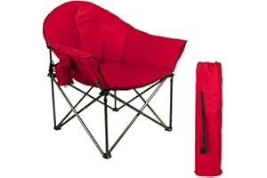 ‎HIGH POINT SPORTS HIGH POINT SPORTS Campingstuhl Faltbar Klappstuhl Moon Chair XXL bis 150kg Moonchair Extra Breit Campingsessel Angelstuhl für Indoor Outdoor Camping