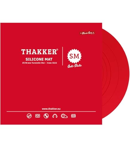 THAKKER Nubuck Leather Mat - Royal Red - Draaitafelmat gemaakt van echt Nubuck Leer - Rood | 1,8-2mm dik | 295mm diameter | meer warmte | meer dynamiek THAKKER Nubuck Leather Mat - Royal Red - Draaitafelmat gemaakt van echt Nubuck Leer - Rood | 1,8-2mm dik | 295mm diameter | meer warmte | meer dynamiek