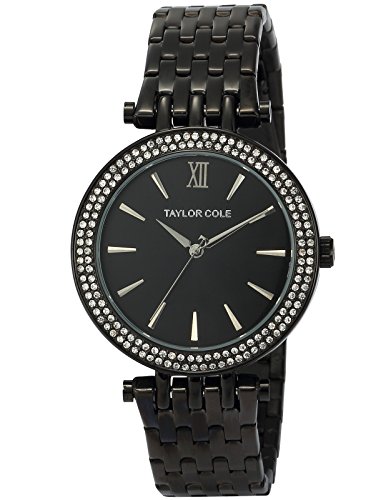 Taylor Cole Damen Armbanduhr XL Edelstahl Uhrband Schwarz TC004 Taylor Cole Damen Armbanduhr XL Edelstahl Uhrband Schwarz TC004