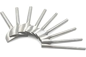 DIYARTS 9 Taille 10-50mm Artisanat en Cuir Outils DIY en Cuir Punch Shallow Round Cercle en Cuir Artisanat Demi-Rond Cutter pour Ceinture Sangle Portefeuille Fin
