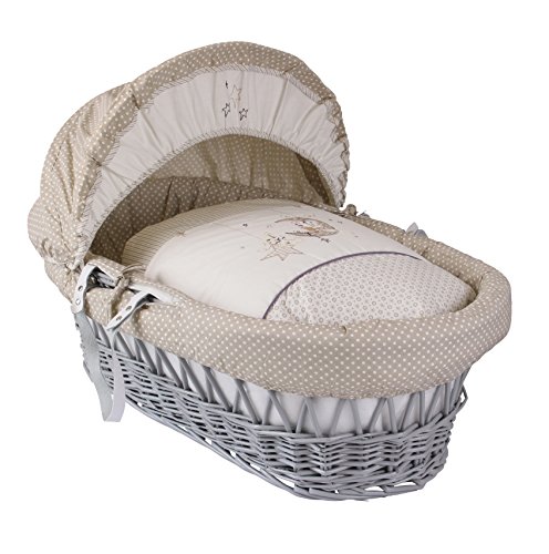 Clair de Lune Bedtime Story Wicker Basket (Grey)