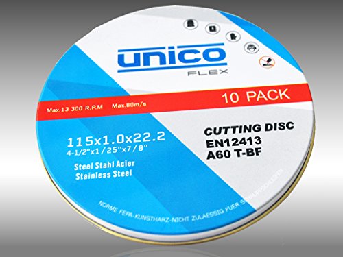 Metallbox mit 10 Trennscheiben Ø 115mm x 1.0mm für Winkelschleifer Stahl Edelstahl Inox