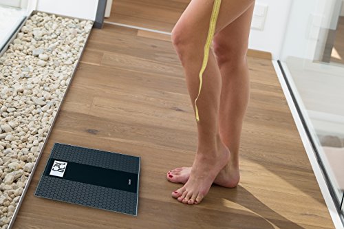 Beurer Glaswaage GS 230 Structure: Personenwaage mit großer LCD-Anzeige und rutschhemmender Oberfläche mit mattierter Wabenstruktur - 6