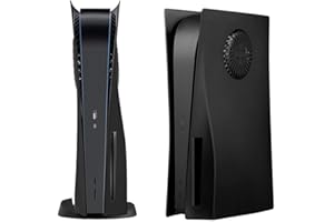 Hzxkqmil Placas Cubierta Placa Frontal para PS5 Consola Disc Edition, Carcasa de Repuesto con Ventilación Placas Laterales Funda ABS Accesorios a Prueba de Golpes para PS5 Consola, Negro