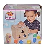 Eichhorn 100002092 – Steckwürfel aus Holz, 13-teilig, Holz natur/bunt – 14,5×14,5×14,5 cm – Spielwürfel  – Motorik - 5