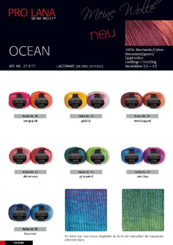 Ocean 34 – pink/blau — 100%Baumwolle – 50gr=110m - 2