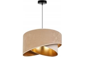 LIGHT HOME LH Light-Home Abat Jour Suspension Luminaire Lustre Industriel Milan - Moderne Abat Jour Plafond pour Chambre Salon et Cuisine - en Metal - Meringuée et Crème