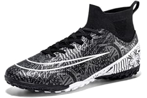 QILTON Mens Football Boots Boys High Top Astro Turf Football Boots Profession Athletics Trainers Shoes Indoor Soccer Shoes