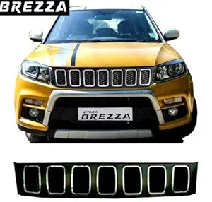 PRIKNIK Brezza Jeep Compass Style Front Radiator Grille All Brezza Models Front Grill Compatible with Maruti Compatible with Suzuki Vitara Brezza