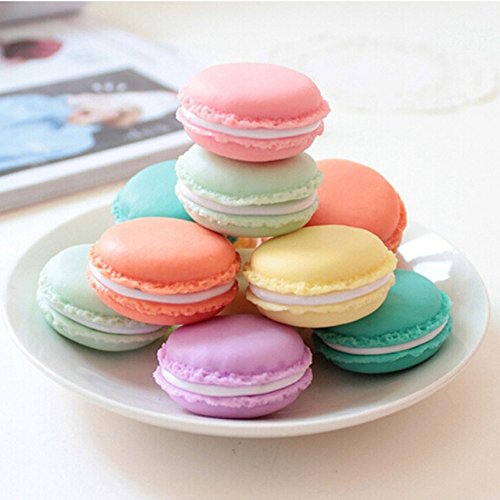 Dealglad® 6 x Aufbewahrungsbox Design Mini-Macaron, für Ring, Ohrringe, Schmuck, Aufbewahrungsbox, Schaufenster, zufällige Farbe - 5