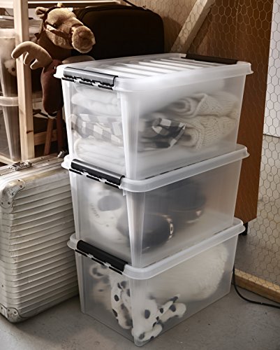 Orthex 35100703 3er-Set Clipbox Smart Store Classic 31, 32 Liter, transparent - 7