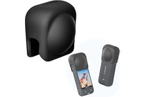 Holilo Couvercle de Protection Accessoires pour Insta360 X4 / Insta360 X3, Kit de Protection de caméra boîtier Souple et Capuchon d'objectif