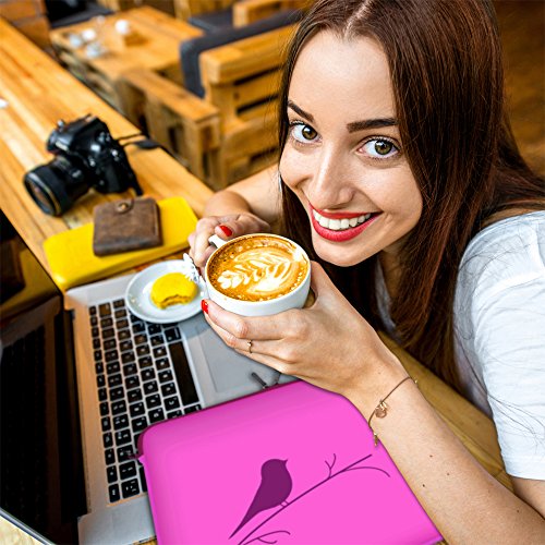 Digittrade LS122-15 Early Bird Designer Schutzh  lle f  r Laptops und MacBooks mit einer Bildschirmdiagonale von 38 1-39 6 cm  15 6 Zoll  pink-violet