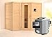 Produktbild Karibu Sauna Sahib 2 inkl. 9-kW-Bioofen mit externer Steuerung, ohne Dachkranz, mit energiesparender Saunatür