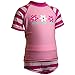 H2O Frilly Flower Sunsafe UPF40+ Girls and Babies Two Piece Top and Shorts Set - Pink Stripe - 18/23 Months