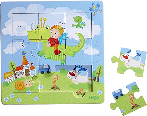 Preisvergleich Produktbild Haba 301471 Holzrahmen-Puzzle Drachenritter