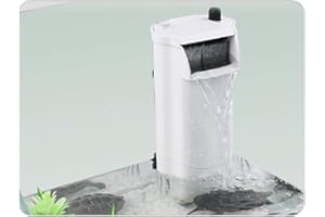 GRECH Filtro Interno A Cascata 3W 300 L/H SUNSUN per Acquario E TARTARUGHIERA Max 25L Basso Livello d'Acqua