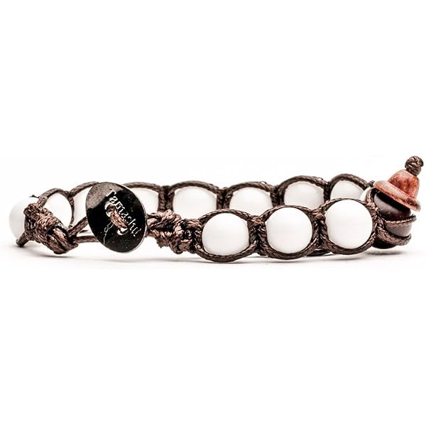 Bracciale Tibetano Tamashii In Agata Bianca – Pietra Naturale, Unisex, Regalo Benessere E Meditazione