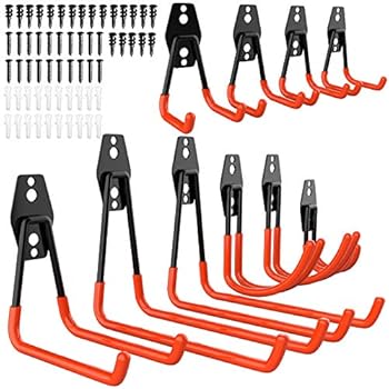 Ganci Da Parete Per Garage 30cm - Set 6 Pezzi Per Attrezzi, Scale E Bici - Foto 10