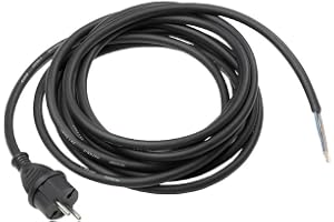 as - Schwabe 70558 Anslutningskabel med Skyddande Kontaktkontakt med Kabel, IP44, 230 V/16 A, 5 meter Gummislang Längd