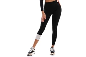 Leafigure Thermo Leggings Damen Gefüttert High Waist Blickdicht Fleece Thermohose für Outdoor Winter Sportleggins