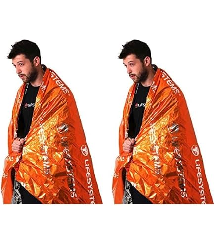 Sac De Survie Lifesystems Light & Dry – Couverture De Survie Orange Réutilisable – Coupe-vent, Imperméable, Réfléchissant – 95 X 240 Cm
