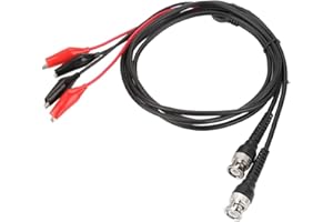 FOCKET Electronic Test Leads, 2pcs P1011 BNC Q9 to Dual Crocodile Clip Oscilloscope Test Probe Lead Cable for Oscilloscope and Other Measurement Instruments to test